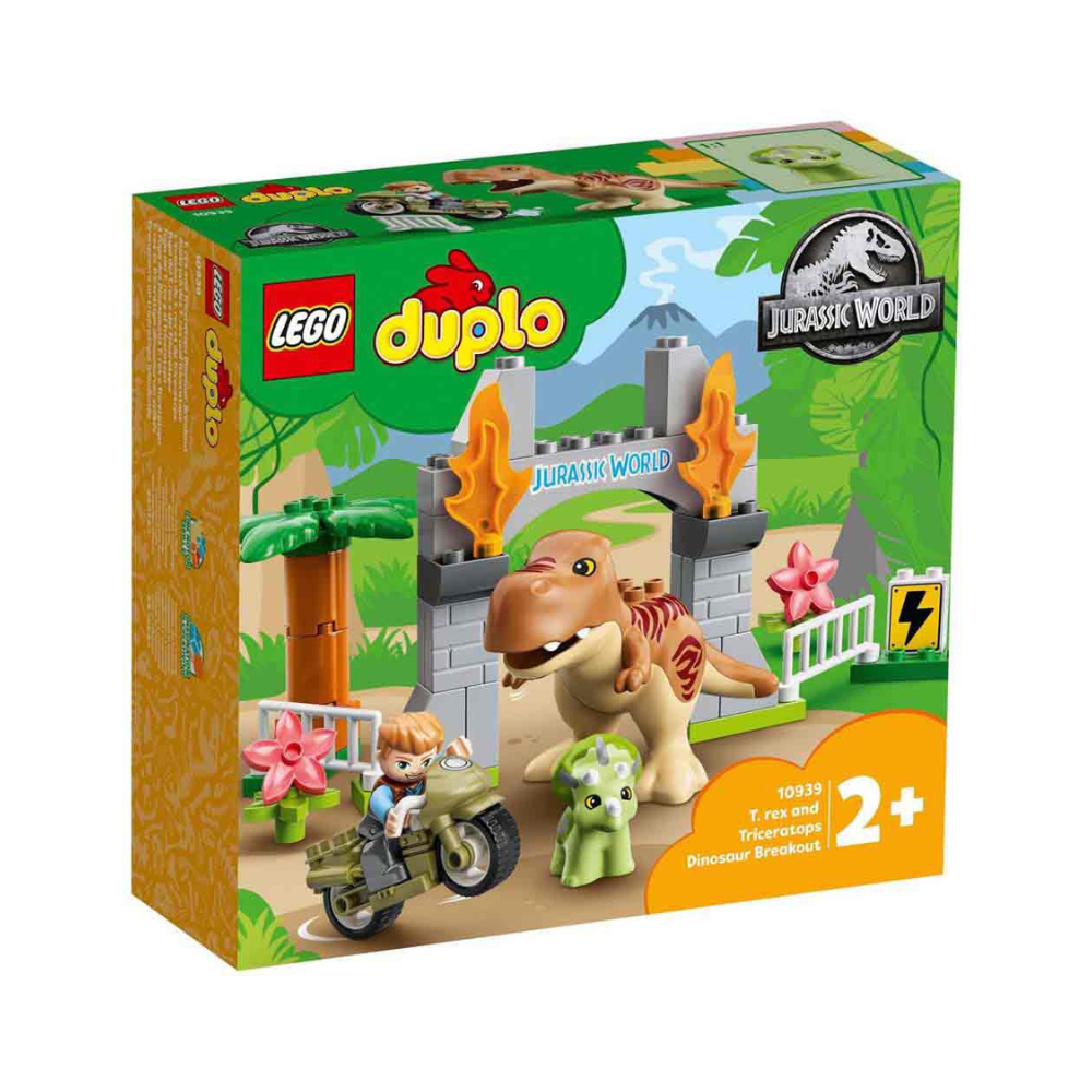 LEGO DUPLO T.rex and Triceratops Dinosaur Breakout 10939 - Image 2