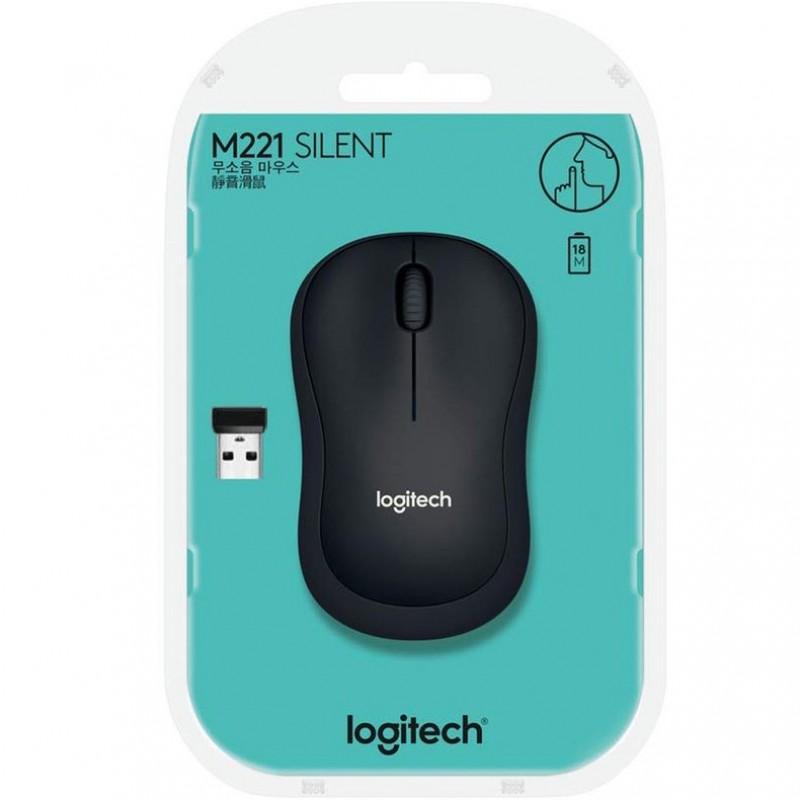 Logitech M221 Wireless Mouse (Black) - Image 2