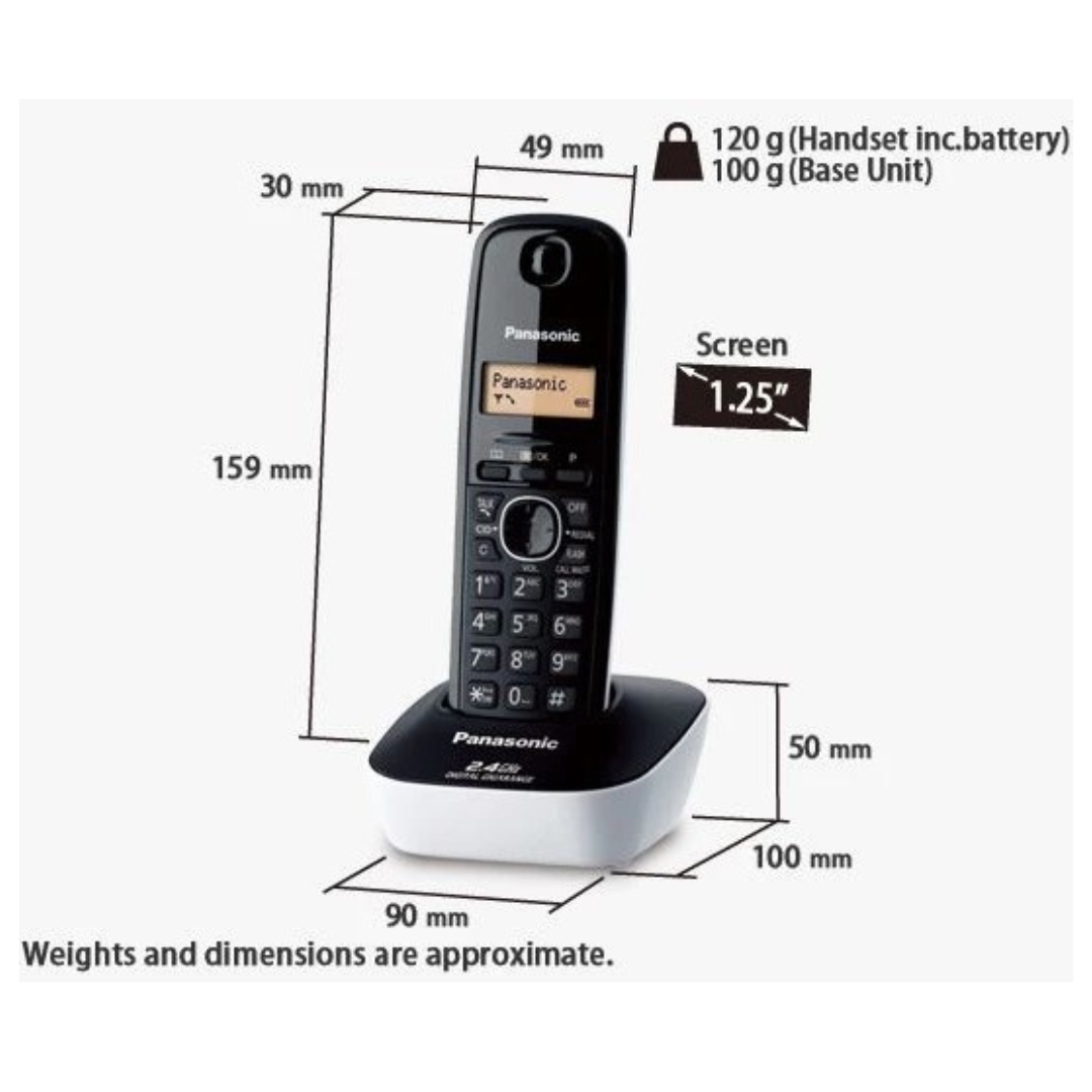 Panasonic Cordless Phone With CID (Black) KXTG 3411 - Image 3