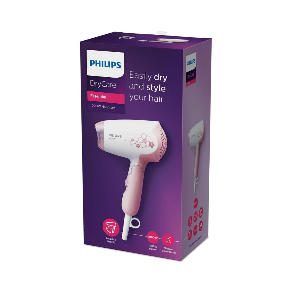 Philips DryCare Essential 1000W (White/Pink) HP8108 - Image 3