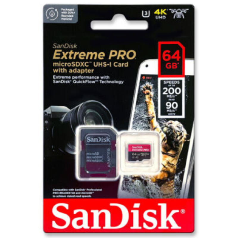SanDisk Extreme PRO 64GB microSDXC 200MB/s - Image 2