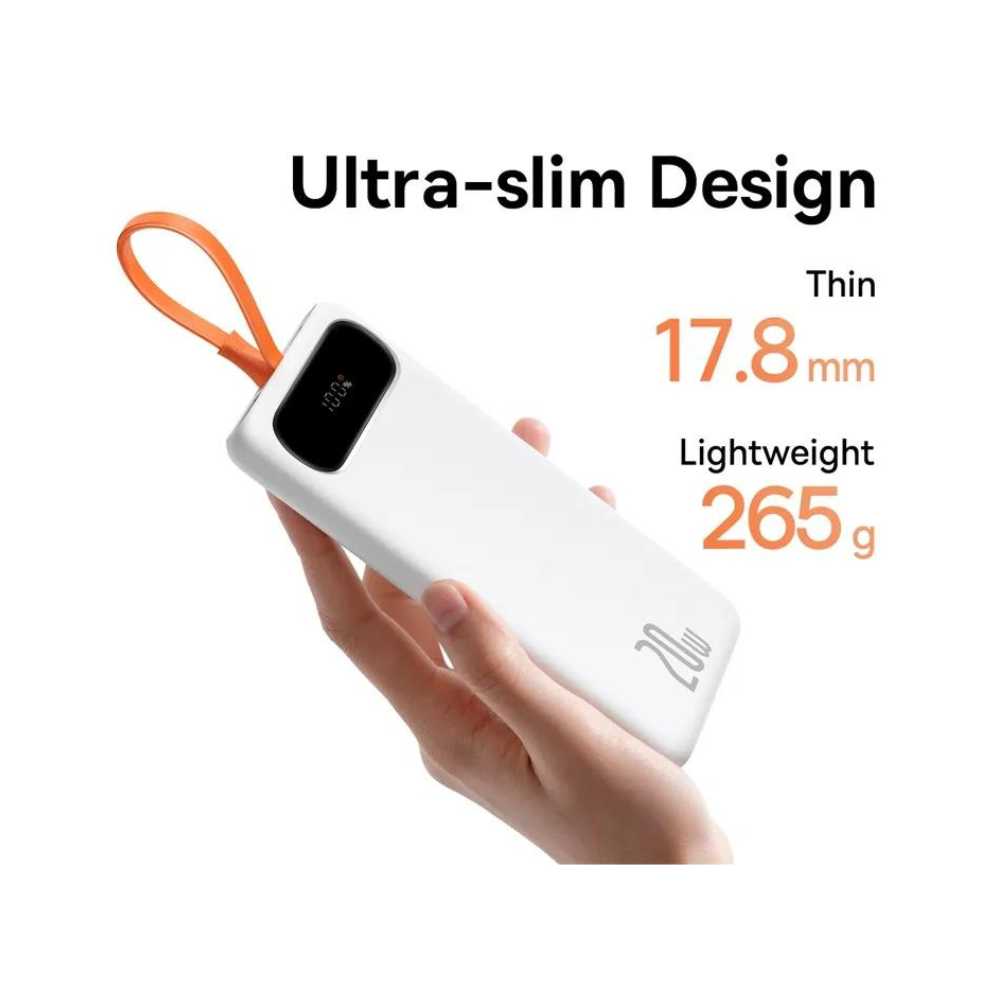 Baseus 10000mAh 20W Power Bank with Lightning Cable PPBLK10i - Image 2