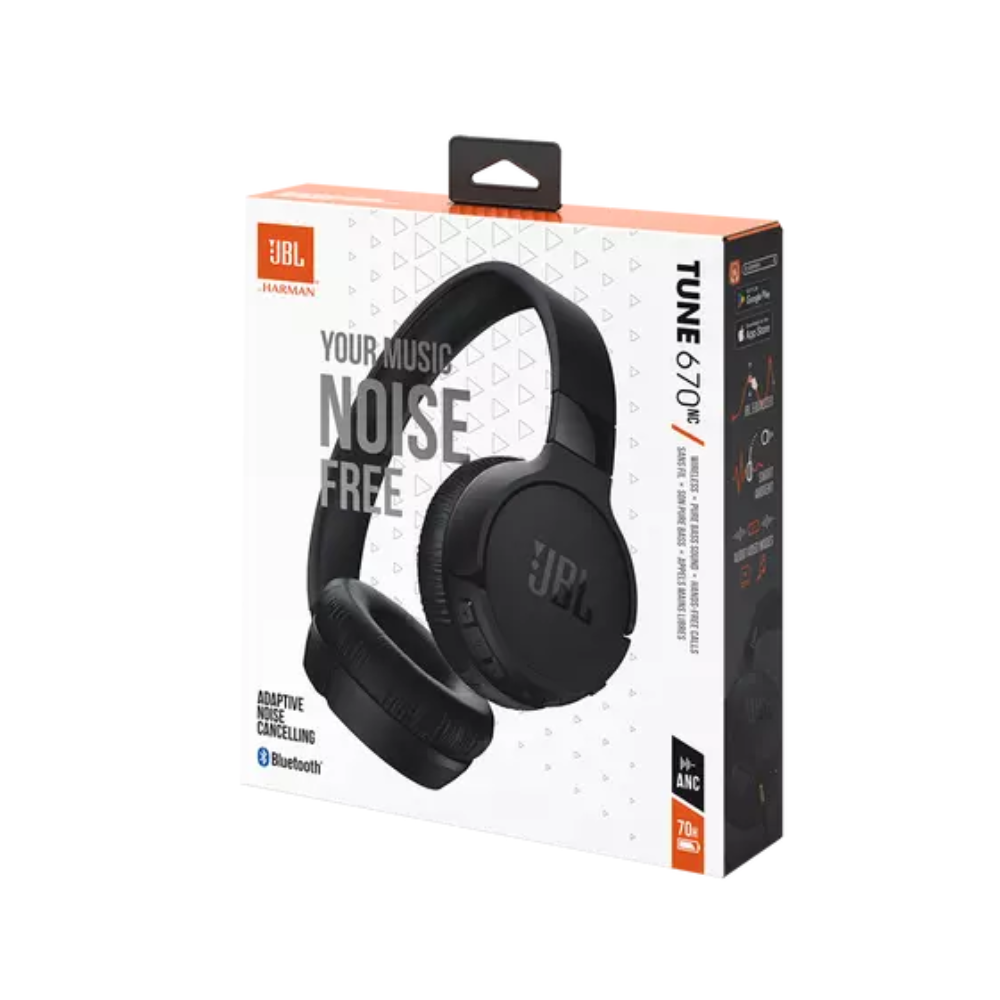 JBL Tune 670NC Adaptive Noise Cancelling On-Ear Headphones (Black) - Image 3