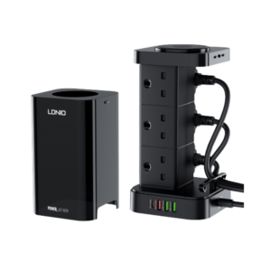 LDNIO SKW6457 6 Outlet USB Tower Extension Power Socket with 15W Wireless Charger