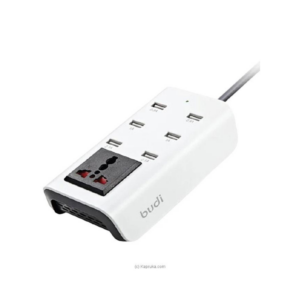 Budi Power Socket 24W 6 USB Extension Power Cord M8J302U