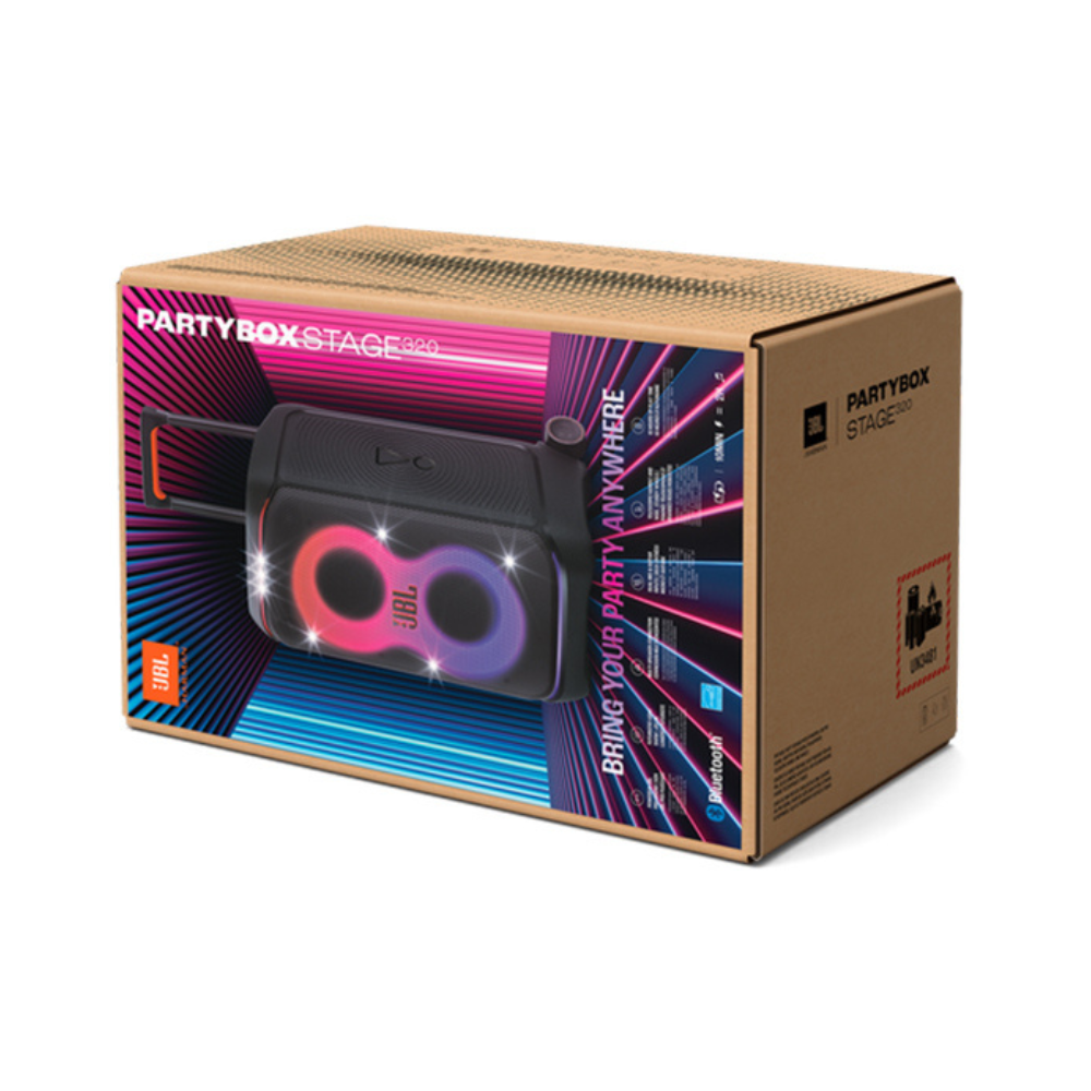 JBL PartyBox Stage 320 Portable Party Speaker with Wheels