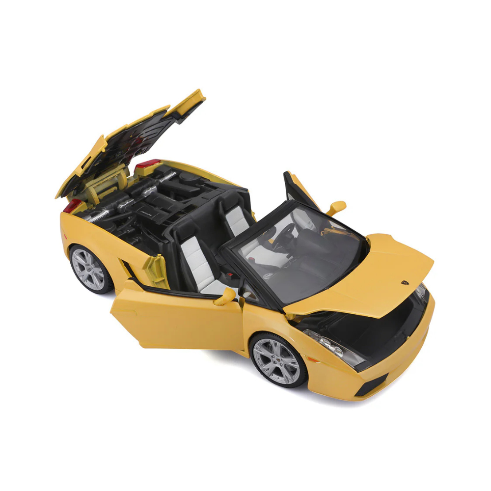 Bburago 1:18 Lamborghini Gallardo Spyder (Metallic Yellow) 18-12016 - Image 3