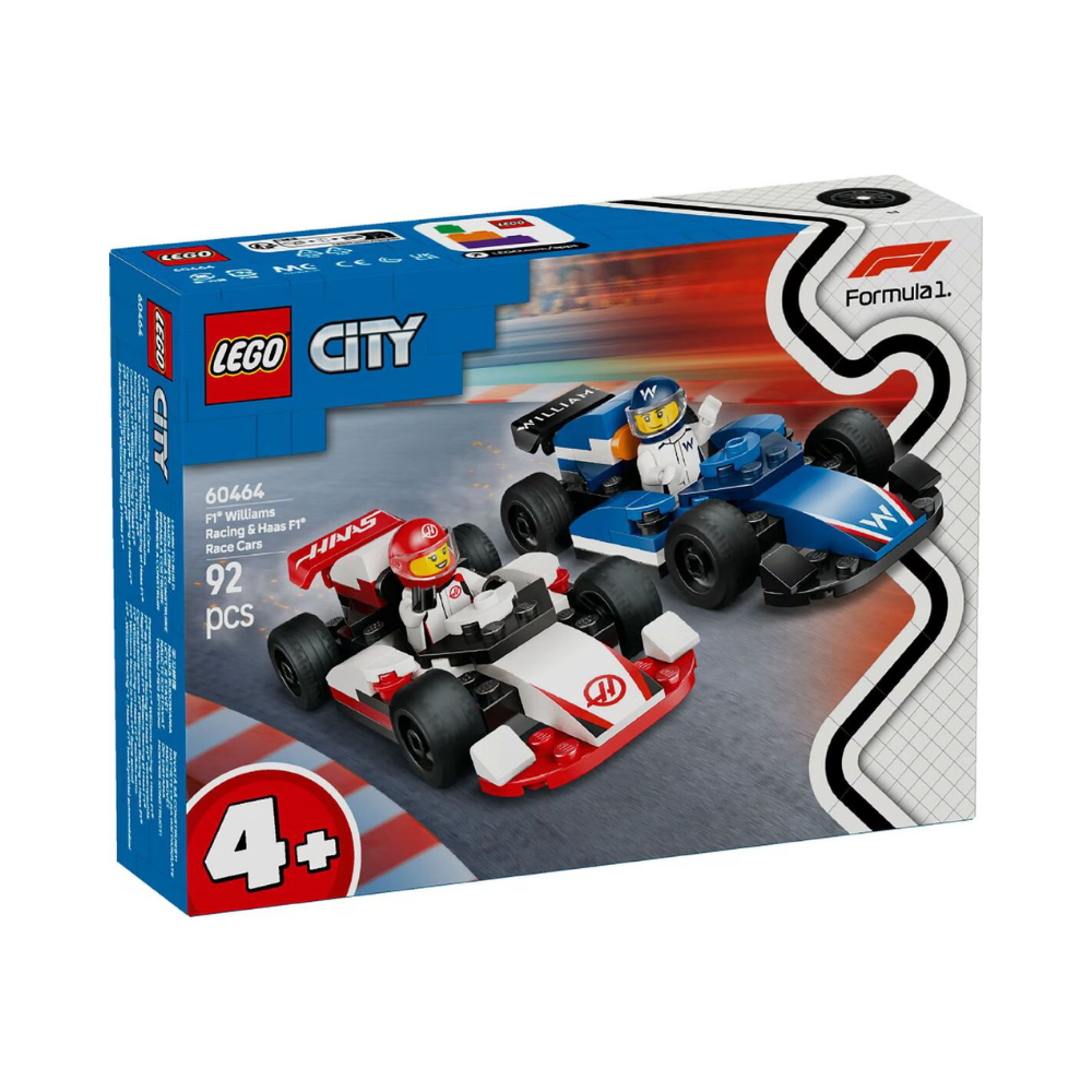 LEGO City F1 Williams Racing & Haas F1 Race Cars 60464