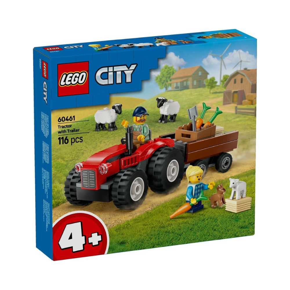 LEGO City Red Farm Tractor with Trailer & Sheep 60461