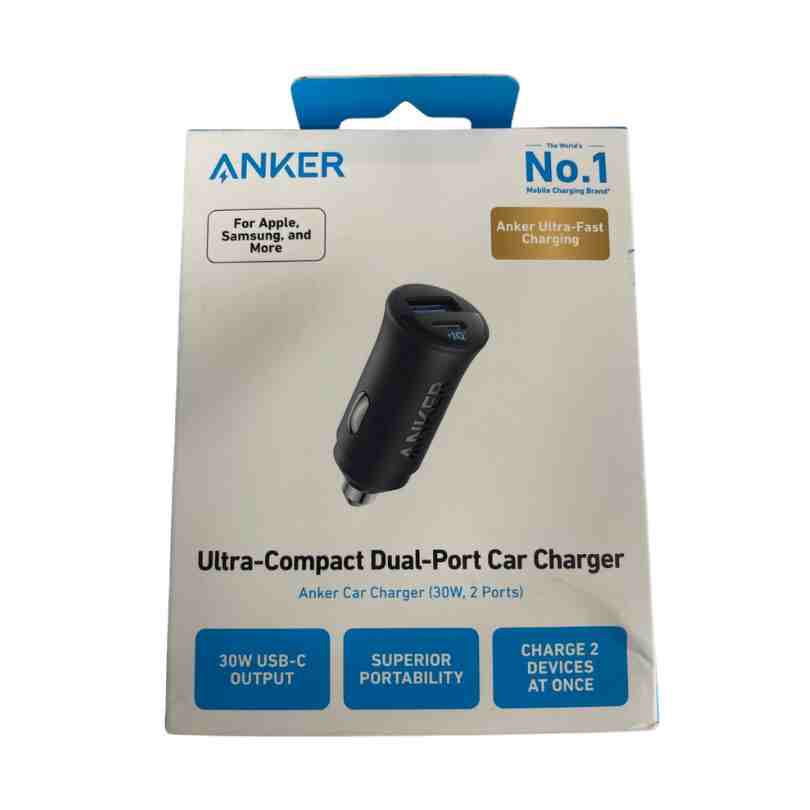 Anker 30W Ultra-Compact Dual-Port Car Charger A2741