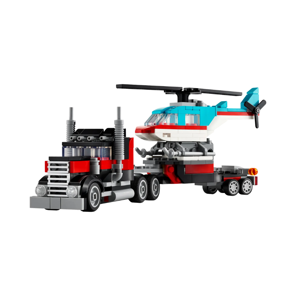 LEGO Creator 3-in-1 Flatbed Truck with Helicopter 31146 - Image 2